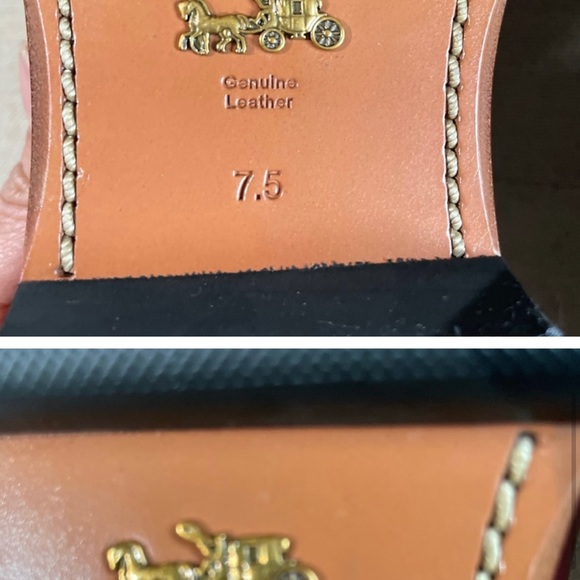 Coach Lenox Loafers tea rose size 7.5 b burgundy color - Picture 9 of 10